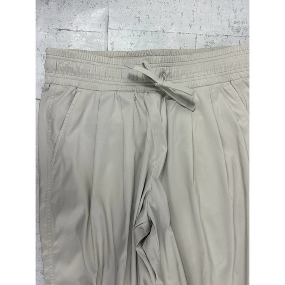 Athleta revive Tan drawstring waist adjustable ankle joggers size 8 - Picture 3 of 8